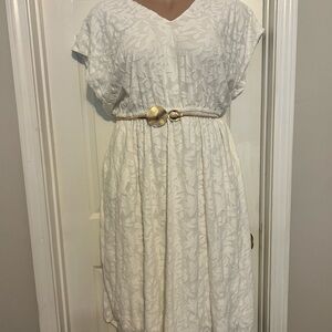 Lane Bryant Cream Textured Top